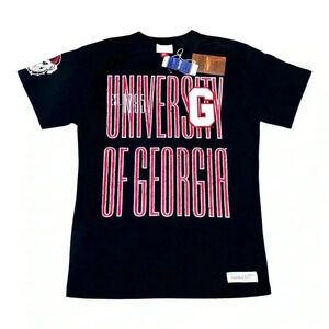Mitchell & Ness Men's Black Georgia Bulldogs Team OG Premium T-Shirt. NWT